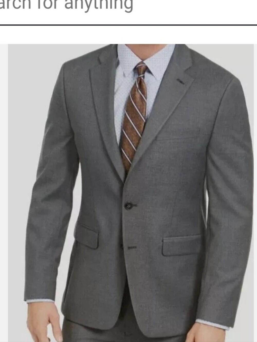 Van Heusen Flex Classic Fit Mens 46R Medium Gray Button Sport Coat Jacket Sz 46R